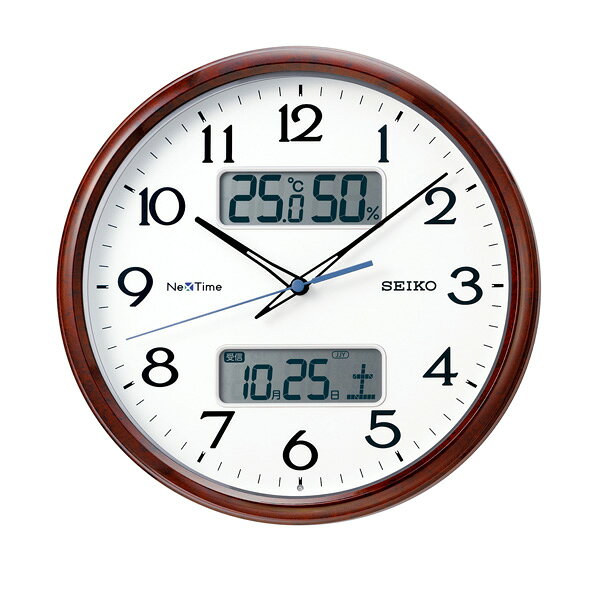SEIKO 電波掛け時計 「ネクスタイム」 ZS252B 茶木目模様光沢仕上げ ZS252B [振込不可]