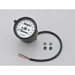 デイトナ 機械式スピードメーター φ60 ホワイトLED照明 ブラックボディ/ホワイトパネル 220km/h 15625 15625