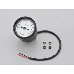 デイトナ 機械式タコメーター φ60 ホワイトLED照明 ブラックボディ/ホワイトパネル 12000rpm 15631 15631