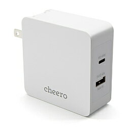 CHEERO ACアダプタ cheero ホワイト CHE-328-WH ［2ポート］ CHE328WH