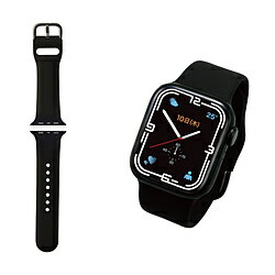 ELECOM(エレコム) アップルウォッチ バンド ベルト Apple Watch SE ( 第2世代 / 第1世代 ) / Series 8 / 7 / 6 / 5 / 4 / 3 / 2 / 1 [ 41mm 40mm 38mm ] シリコン 耐衝撃 ブラック AW-41BDSCBK AW41BDSCBK