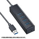 SANWA SUPPLY(TTvC) USB-3H405BKN USB-Anu micro USBXd(Chrome/Mac/Windows11Ή) ubN moXZtp[ /4|[g /USB 3.2 Gen1Ήn USB3H405BKN