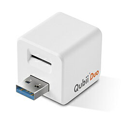 MAKTAR iOS＆Android両用カードリーダーQubii Duo（キュービィデュオ）iOS＆Android両用バックアップ・microSD・充電・カードリーダー・Type A ホワイト MKPQD-W MKPQDW