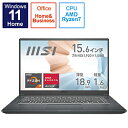 MSI(GGXAC) m[gp\R Modern 15 A5 J[{OC Modern-15-A5M-258JP [15.6^ /Windows11 Home /AMD Ryzen 7 /Office HomeandBusiness /F16GB /SSDF512GB /2022N2f] MODERN15A5M258JP