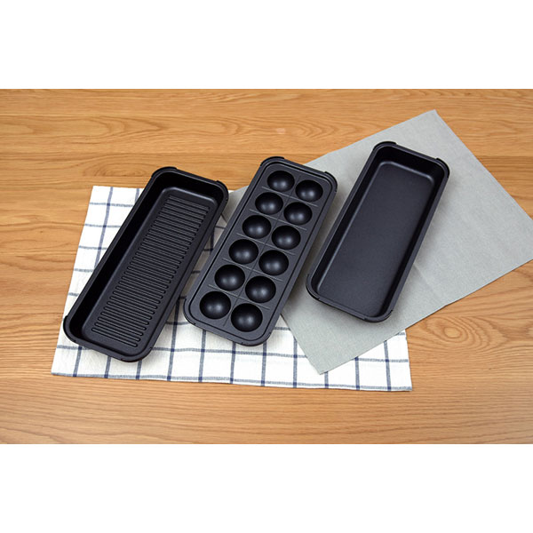 ライフオンプロダクツ スリムホットプレート　3つのプレートと 楽しく使えるレシピブック付 レッド PR-SK035-RD [プレート3枚] PRSK035RD