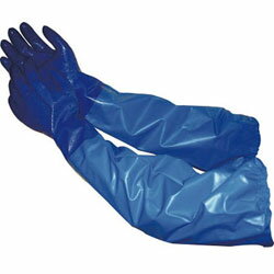 エステー NO660ニトリルモデルブルー腕カバー付手袋LL　NO660BBLL NO660BBLL