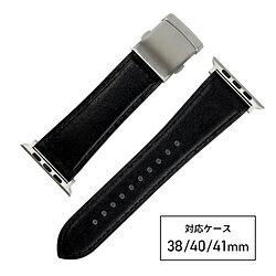 バンビ Apple Watch(アップルウォッチ)対応バンド 本革 スコッチガード 強力撥水 【対応ケースサイズ:42/41/40/38mm】 ブラック RWM022AU RWM022AU