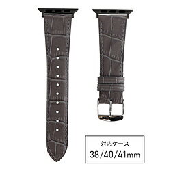 バンビ Apple Watch（アップルウォッチ）対応バンド 本革型押し マットエンボス 【対応ケースサイズ：42/41/40/38mm】 グレー RWK531GU RWK531GU
