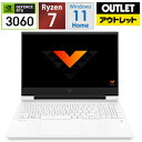 hp(エイチピー) ゲーミングノートパソコン Victus by hp 16-e0167AX 4Q971PA-AAAC 16.1型フルHD /Ryzen7 /SSD：512GB /メモリ：16GB /GeForce RTX 3060 【数量限定品】 4Q971PAAAAC 振込不可