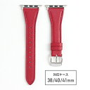バンビ Apple Watch(アップルウォッチ)対応バンド 本革 洗える!ウォッシャブルレザー 【対応ケースサイズ:42/41/40/38mm】 レッド RWC038RU RWC038RU 【852】(2)