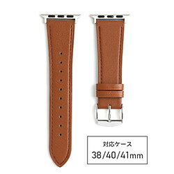 バンビ Apple Watch(アップルウォッチ)対応バンド 本革 洗える!ウォッシャブルレザー 【対応ケースサイズ:42/41/40/38mm】 ブラウン RWC039CU RWC039CU