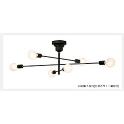 ■電球：LED電球(ボール型/口金E26/60W相当/電球色)×6灯付■サイズ：W132×D16.5×H38cm ベースφ16.5×H12.5cm■重量：3.1kg■素材：スチール、真鍮■点灯：壁スイッチ式(ON/OFF)※アームを稼働できます。サイズW132×D16.5×H38cm本体重量3.1kg適応畳数8畳光色電球色調光対応調光対応無調色対応調色対応無リモコンリモコン無タイマー機能タイマー機能無センサー機能センサー機能無防虫機能防虫機能無口金E26シーリングライト LED電球(ボール型/60W相当/E26/電球色)×6灯付