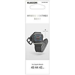 ELECOM(エレコム) Apple Watch用ハイブリッドレザーバンド(45/44/42mm) ブラック AW-45BDLHVBK AW45BDLHVBK ELECOM(エレコム) Apple Watch用ハイブリッドレザーバンド(45/44/42mm) ブラック AW-45BDLHVBK AW45BDLHVBK