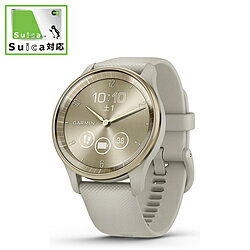 GARMIN(ガーミン) 010-02665-72 【Suica対応】vivomove Trend（ヴィヴォムーブ トレンド） French Gray×Cream Gold 0100266572