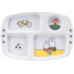 カンプラ メラミンお子様食器 「ミッフィー」 CM-20C 角ランチ皿 ＜RLVF001＞ RLVF001