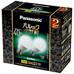General Light Bulbs - Panasonic(パナソニック) LED電球 パルックプレミアX 昼白色 LDA4NDGSZ4F2T ［E26 /一般電球形 /40W相当 /昼白色 /2個 /全方向タイプ］ LDA4NDGSZ4F2T