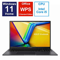 ASUS(エイスース) ノートパソコン Vivobook 16X (K3604) インディーブラック K3604ZA-MB033W ［16.0型 /Windows11 Home /intel Core i5 /メモリ：16GB /SSD：512GB /WPS Office /日本語版キーボード /2023年5月モデル］ K3604ZAMB033W