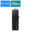 ELECOM(エレコム) ESD-EWA0250GBK 外付けSSD USB-C＋USB-A接続 PS5/PS4 録画対応(Android/iPadOS/Mac/Windows11対応) ブラック ［250GB /ポータブル型］ ESDEWA0250GBK