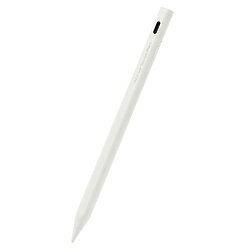 ELECOM(エレコム) 〔タッチペン：iPad用〕USB-A充電式 アクティブタッチペン 極細 ペン先 2mm マグネット付 ホワイト P-TPACSTAP02WH PTPACSTAP02WH