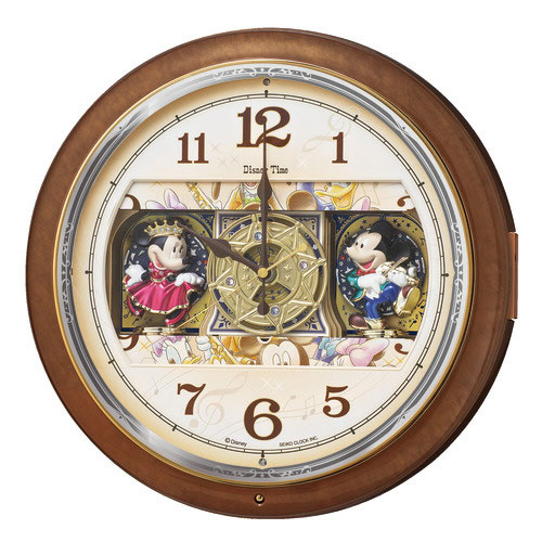 SEIKO 電波からくり掛け時計「Disney Time(ディズニータイム)ミッキー&ミニー」 FW587B FW587B 茶マーブル模様 FW587B [振込不可] [2]