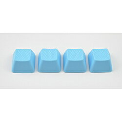 TAIHAO 〔キーキャップ〕無字 ラバーゲーミングキーキャップ 4キー（1uサイズ） ネオンブルー R1 th-rubber-keycaps-blank-neon-blue-r1 RUBBERNEONBLUER1