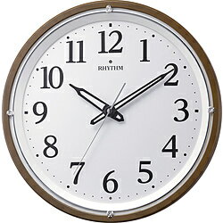 リズム時計 RHYTHM 夜間自動点灯ライト付電波掛け時計 8MY532SR06 8MY532SR06