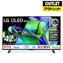 LG(エルジー) 有機ELテレビ OLED42C3PJA [42V型 /4K対応 /BS・CS 4Kチューナー内蔵 /YouTube対応 /Bluetooth対応]【外箱不良品】 *OLED42C3PJA 【お届け日時指定不可】 [振込不可]