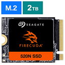 FireCuda 520N 2TB PCIe Gen4x4 NVMe M.2 2230 読取速度5,000MB/s 5年保証 データ復旧3年付 正規代理店 ZP2048GV3A002■ゲーミングのアップグレード超小型で信頼性の高いNVMe SSDにより、Steam Deck、ASUS Ally、Lenovo Legion Go、Microsoft Surface、ノートPC、その他のゲーム機のパフォーマンスを向上させることができます。■高速最高5,000MB/秒の高速性能を実現します。■大容量容量2TBのM.2 2230規格のSSDで、あらゆるデータを保存できます。 ■高い互換性Gen3およびGen2 PCIeスロットとの下位互換性があります。■長期サポートSeagateの3年間のRescue データ復旧サービスと業界トップクラスの5年保証が付帯しています。※テレビ録画データ、家庭用ゲーム機などのゲームデータ、著作権保護されているデータは復旧対象外となります。本体サイズ(幅×高さ×奥行)mm22.15×2.23×30.15mm本体重量3g容量2TB対応OSWindows11、Windows10、Linux仕様1インターフェイス：PCIe Gen4 ×4、NVMe 1.4フォーム・ファクタ ：M.2 2230-S2仕様2［パフォーマンス］シーケンシャル読取り（最高）、1MB：5000MB/秒シーケンシャル書込み（最高）、1MB：3200MB/秒ランダム読取り（最高）、4KB QD32 T8：480000 IOPSランダム書込み（最高）、4KB QD32 T8：750000 IOPS［耐久性/信頼性］合計書込みバイト数：450TB平均故障間隔(MTBF)：1800000時間FireCuda 520N 2TB PCIe Gen4x4 NVMe M.2 2230 読取速度5,000MB/s 5年保証 データ復旧3年付 正規代理店