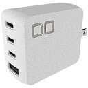 CIO NovaPort QUAD 65W GaN急速充電器 USB-C×3、USB-A×1ポート ホワイト CIO-G65W3C1A-N-WH ［4ポート /Quick Charge対応 /GaN(窒化ガリウム) 採用］ CIO-G65W3C1A-N-WH