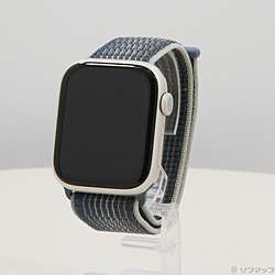 【中古】Apple(アップル) Apple Watch Series 8 GPS 45mm スターライトアルミニウムケース ストームブルースポーツループ【291-ud】