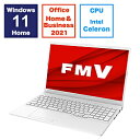 FUJITSU(xmʁj m[gp\R FMV Lite 3515/H3 A[ozCg FMV3515H3W m15.6^ /Windows11 Home /intel Celeron /F8GB /SSDF256GB /Office HomeandBusiness /{ŃL[{[h /2023N11fn FMV3515H3W