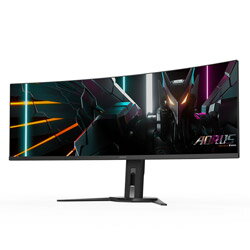 GIGABYTE(ギガバイト) USB-C対応 ゲーミングモニター AORUS CO49DQ ［49型 /Dual QHD(5120×1440） /ワイド /曲面型 /144Hz］ AORUSCO49DQ