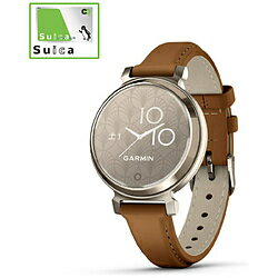 GARMIN(ガーミン) 010-02839-50 【Suica対応】Lily 2 Classic（リリー2 クラシック）スマートウォッチ Tan Leather / Cream Gold 0100283950