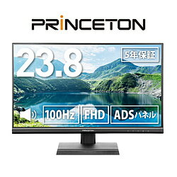 PRINCETON(プリンストン) PCモニター ブラック PTF-B241W-BK ［23.8型 /フルHD(1920×1080) /ワイド］ PTF-B241W-BK 【864】