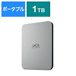 ELECOM(エレコム) STLP1000400 外付けHDD USB-C接続 Mobile Drive 2022(Mac/Windows11対応) ムーン・シルバー ［1TB /ポータブル型］ STLP1000400