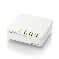 従来機種(EHC-G05PA-JB-K)より消費電力が約30%ダウンの省エネモデル。1000BASE-T対応のACアダプター電源のプラスチック筐体5ポートスイッチングハブです。 「Giga対応5ポートスイッチ(プラ筐体/ACアダプター)」■1000BASE-T対応のACアダプター電源のプラスチック筐体5ポートスイッチングハブです。■従来機種(※)より消費電力が約30%ダウンの省エネモデル。電気代が気になる方におすすめです。　※従来機種：EHC-G05PA-JB-K■ストレート/クロスケーブルを自動判別する「Auto MDI/MDI-X」機能を全てのポートに搭載。接続ミスを防ぎます。■作動音が気にならない静音ファンレス設計で、静かな部屋での使用にもおすすめです。■メイン基板に電解コンデンサーを使用していません。それにより長寿命設計を実現した信頼性の高いスイッチングハブです。■ACアダプターにトラッキング対策を施し、長期間設置した場合でも、ホコリによるトラッキング現象を防止します。■ループ検知機能を搭載しています。LEDランプの点滅によりネットワークループ発生をお知らせし、ネットワーク障害の解消を促します。■らくらく節電機能により接続していないポート、リンクしていないポートを自動的に判別し、電力供給を抑えます。パソコンがシャットダウンしている環境では、大幅な電力の節約を実現することができる、省エネ法に準拠したスイッチングハブです。■表面と天面の2方向から視認可能な位置にLEDランプを配置することで、点灯状態を見やすくしています。■小型デザインで設置場所を選びません。磁石による金属面への設置が可能です。また本体背面に壁掛け設置用の穴があり、壁掛けすることも可能です。■ジャンボフレームに対応し、ジャンボフレーム対応機器との間でより高速なデータ転送が可能です。■環境にやさしいEU RoHS指令準拠。EU RoHS指令とは電気・電子機器に関する特定有害物質の使用制限についてEU(欧州連合)が決めた指令です。■自社環境認定基準を1つ以上満たし、『THINK ECOLOGY』マークを表示した製品です。■廃棄物削減に取り組み、製品に同梱する取扱説明書等をペーパーレス化した製品です。■環境保全に取り組み、製品の包装容器が紙・ダンボール・ポリ袋のみで構成されている製品です。本体サイズ(幅×高さ×奥行)mm約87.4×32×81.5mm本体重量(g)約125gLANポート数5ポート最大通信速度1Giga対応付属品専用ACアダプター(約1.5m)：1個安全にお使いいただくために：1枚仕様1［ポート数］5ポート［伝送速度］1000Mbps(1000BASE-T)、100Mbps(100BASE-TX)、10Mbps(10BASE-T)［準拠規格］IEEE 802.3ab、IEEE 802.3u、IEEE 802.3［ループ検知・防止機能］ループ検知［PoE仕様］非対応［電源仕様］専用ACアダプター［入力電圧］AC100～240V±10％ 50/60Hz［消費電力］2.3W(最大)［発熱量］約8.3kJ/h(最大)［省電力機能］らくらく節電E対応(IEEE 802.3az)仕様2［エネルギー消費効率］0.5W/Gbps［最大実効伝送速度］5.0Gbps［測定時のポート速度とポート数］1Gbps：5ポート［外形寸法(幅×奥行×高さ)］幅約87.4mm×奥行約81.5mm×高さ約32.0mm(本体のみ)［質量］約125g(本体のみ)［付属品］専用ACアダプター(約1.5m)：1個、安全にお使いいただくために：1枚［筐体材質］プラスチック［冷却ファン］なし［盗難防止］セキュリティスロットなし仕様3［設置方法］水平設置、壁掛け、マグネット［壁掛け用穴］あり［動作時環境条件］温度：0～40°C、湿度：10～90％(ただし結露なきこと)［保管時環境条件］温度：-40～70°C、湿度：5～90％(ただし結露なきこと)［MTBF］301000時間＠25°C、236000時間＠40°C［法令対応］EU RoHS準拠(10物質)［適合規格］VCCI ClassB従来機種(EHC-G05PA-JB-K)より消費電力が約30%ダウンの省エネモデル。1000BASE-T対応のACアダプター電源のプラスチック筐体5ポートスイッチングハブです。「Giga対応5ポートスイッチ(プラ筐体/ACアダプター)」