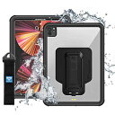 ARMORX 11インチ iPad Pro(第4/3/2世代)用 IP68 Waterproof Case with Hand Strap ブラック MXSA15S