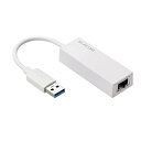 ELECOM(GR) LANϊA_v^ [USB-A IXX LAN] 1GbpsΉ(Mac/Windows11Ή) zCg EDC-GUA3V2-W EDCGUA3V2W