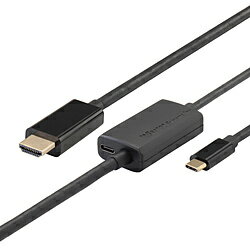 RATOC(ラトックシステム) USB-C ⇔ HDMI＋USB-Cメス(給電用 PD100W対応)ケーブル [映像 /1.0m /4K] RS-UCHD4K60-1M ［USB-C ⇔ HDMI /4K］ RSUCHD4K601M(2.0)