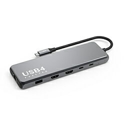 FEELTEK ［USB-C オス→メス HDMIx2 / LAN / USB-Ax5 / USB-Cx2］USB PD対応 100W ドッキングステーション HCM010AP2F ［USB Power Delivery対応］ HCM010AP2F 【864】