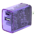 インプリンク PD対応TypeC/USB-A AC充電器20W クリアパープル IMAC1CU20CLPU ［2ポート /USB Power Delivery対応］ IMAC1CU20CLPU