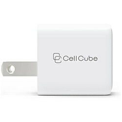 ファンマックスジャパン Cell Cube　折り畳み式プラグAC充電器　30W/PD　CC-AC06 Cell Cube　（セルキューブ） ホワイト CC-AC06 ［PD30W /USB-C×1 /USB-Aポートなし /1ポート］ CCAC06WH 