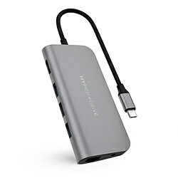 ROA ［USB-C オス→メス カードスロットx2 / HDMI / LAN / φ3.5mm / USB-Ax3 / USB-C］USB PD対応 60W ドッキングステーション スペースグレイ HP-HD30FGRAY ［USB Power Delivery対応］ HPHD30FGRAY