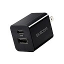 ELECOM(エレコム) AC充電器/USB充電器/USB Power Delivery準拠/20W/スイングプラグ ブラック MPA-ACCP36BK ［2ポート /USB Power Delivery対応］ MPAACCP36BK