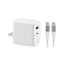 GREEN HOUSE(グリーンハウス) USB-AC充電器 2ポート 65W USB Type-Cケーブル付き ホワイト GH-ACU2GC-WH [USB ...