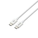 ELECOM(エレコム) タイプC ケーブル USB Type C to Type C 0.3m PD 60W対応 断線しにくい 耐久仕様 やわらかい 【 Chromebook Mac PC iPad Android スマホ タブレット Nintendo Switch 等 Type-C 機器対応 】 RoHS指令準拠 ホワイト MPACCYS03NWH(2)