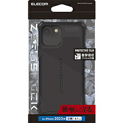 ELECOM(GR) iPhone 15i6.1C`j nCubhP[X ZEROSHOCK ubN PM-A23AZEROBK PMA23AZEROBK