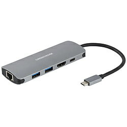 GREEN HOUSE(꡼ϥ) USB-C ᥹ HDMI / LAN / USB-Ax2 / USB-CUSB PDб 65W ɥå󥰥ơ GH-MHC5A-SV USB Power Deliveryб GHMHC5ASV