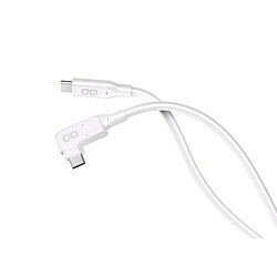 CIO USB-C ⇔ USB-Cケーブル [映像 /充電 /転送 /1.0m /4K /PD240W /USB4.0(20Gbps)] L型 ホワイト CIO-SLL240W-CC1-WH ［USB-C ⇔ USB-C /4K］ CIOSLL240WCC1WH