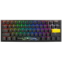 DUCKY ゲーミングキーボード One 2 Pro Mini RGB 60% version(Cherry RGB シルバー軸・英語配列) ブラック dk-one2-pro-rgb-mini-silver ［有線 /USB］ ONE2PROMINISILVER 【sof001】 [振込不可] [代引不可]